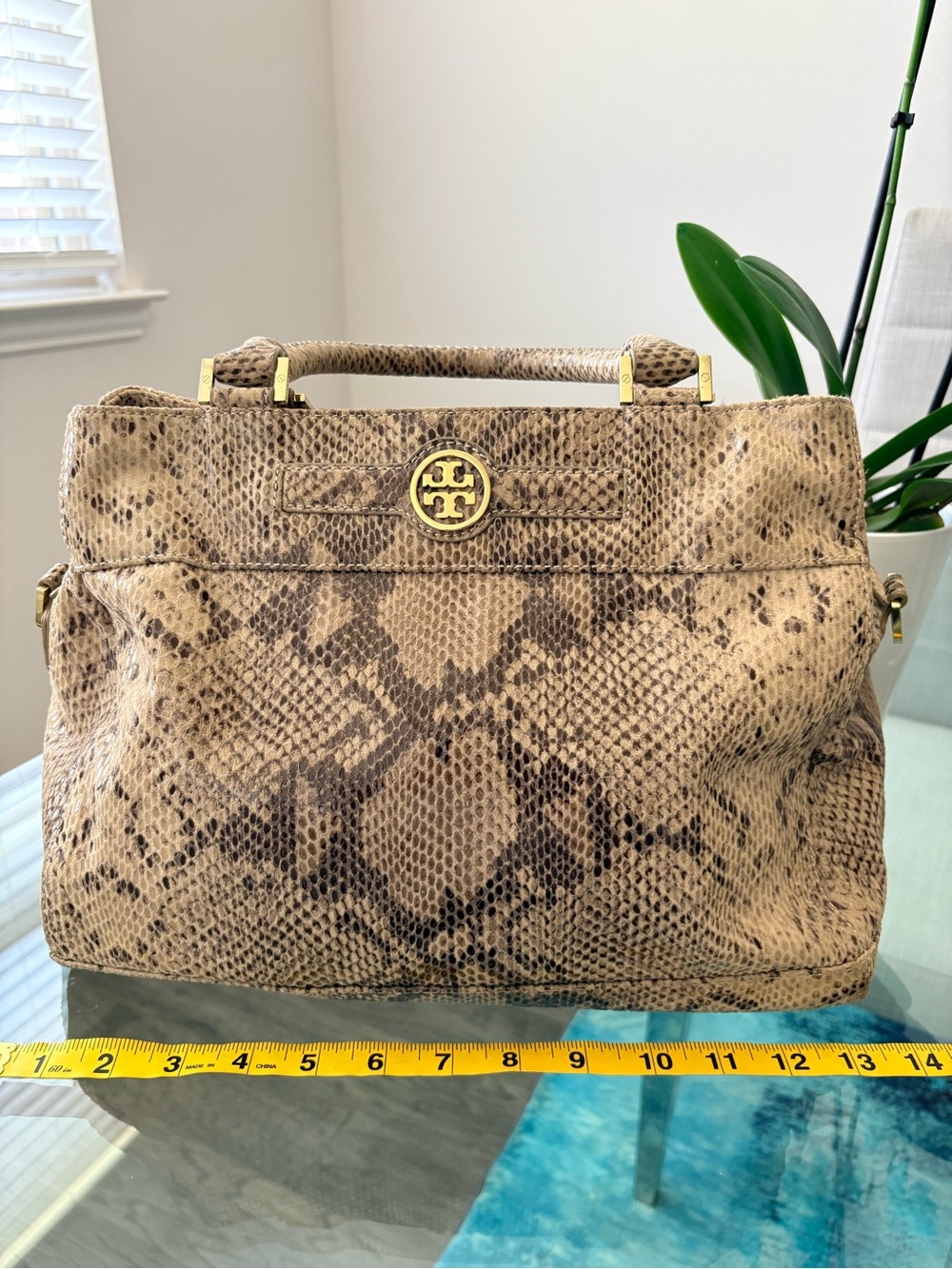 Tory Burch Python Embossed Leather Bag - Picture 15 of 17